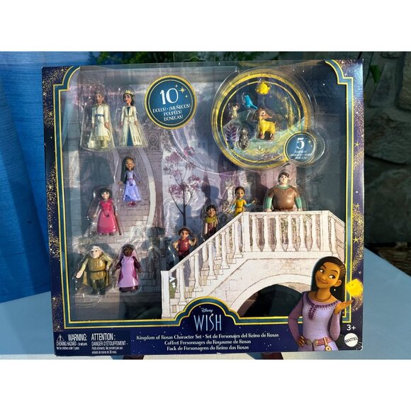 Disney’s Wish Kingdom Of Rosas Character Set | 10 Figures & Accessories  | Asha - Picture 1 of 6